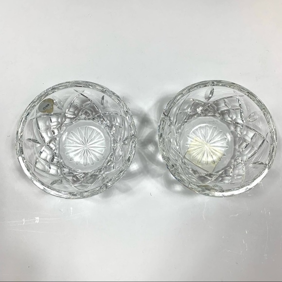 (2) Waterford Crystal Araglin Votives with Candles - Picture 2 of 13